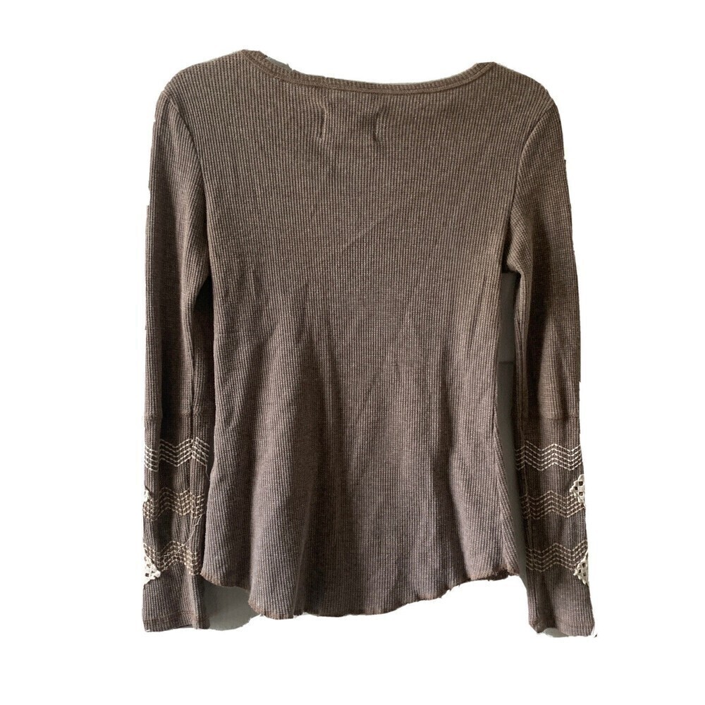Judith March Anthropologie Womens Size Small Multicolor Waffle Knit Boho Blouse - Picture 3 of 6